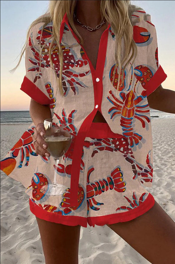Lucía – Linen Blend Women’s Summer Cropped Set