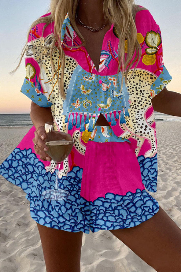 Amanda – Linen-Blend Women’s Summer Set
