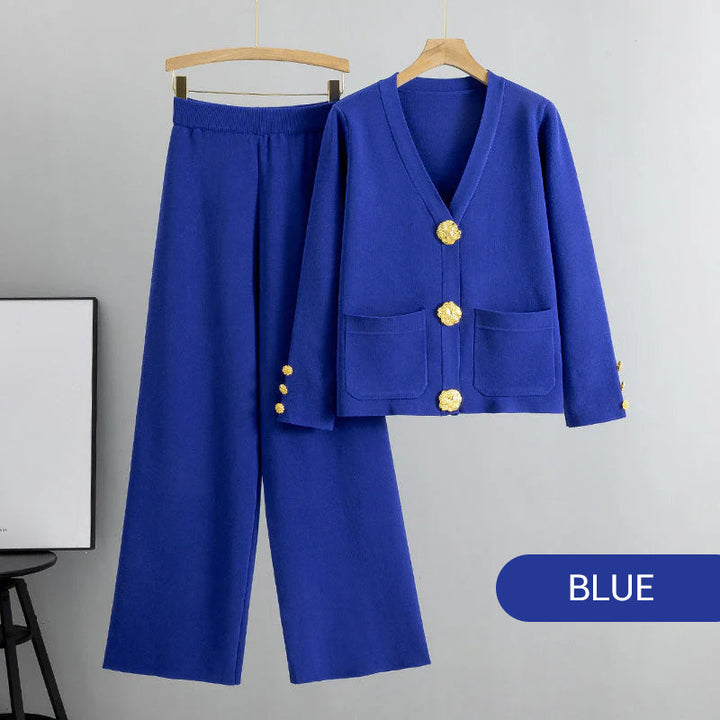 Elena – Knit Women’s Sweater & Wide-Leg Lounge Set