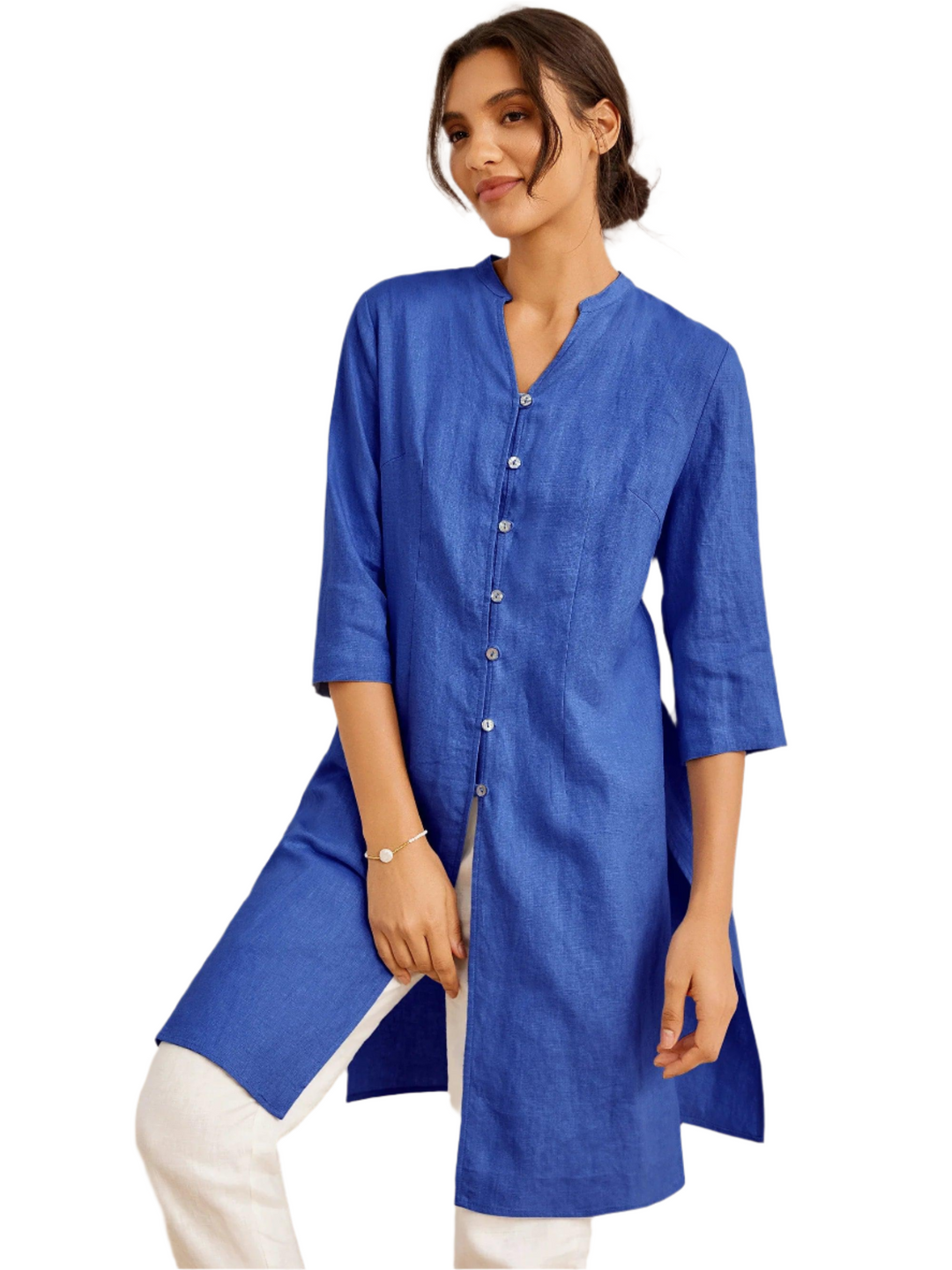 Chelsea – Button-Detail Women’s Longline Top