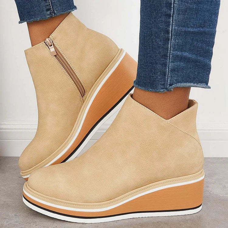 Anastassia – Women’s PU Leather Comfort Boots
