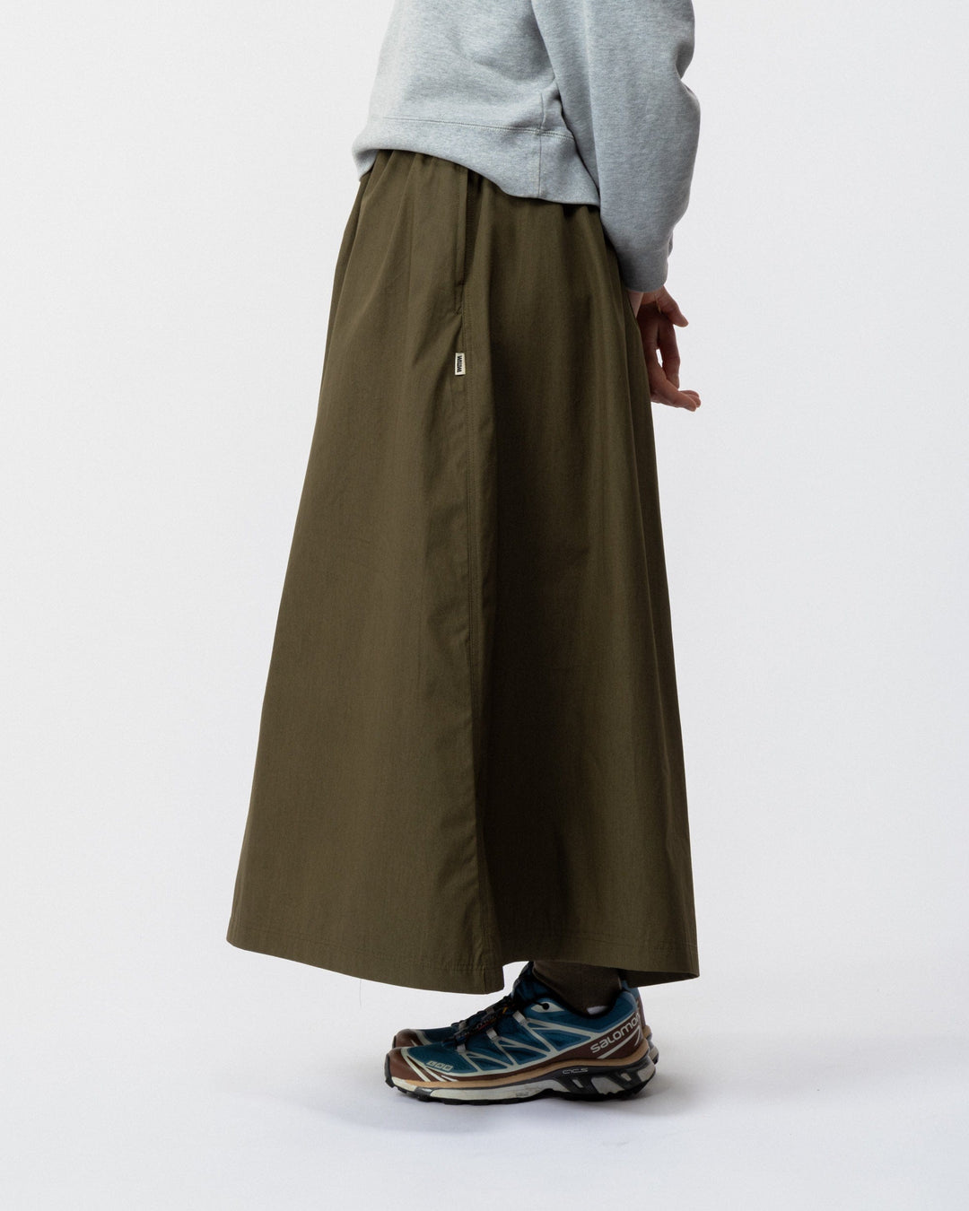 Ayla – Women’s Army Green Poplin Skirt