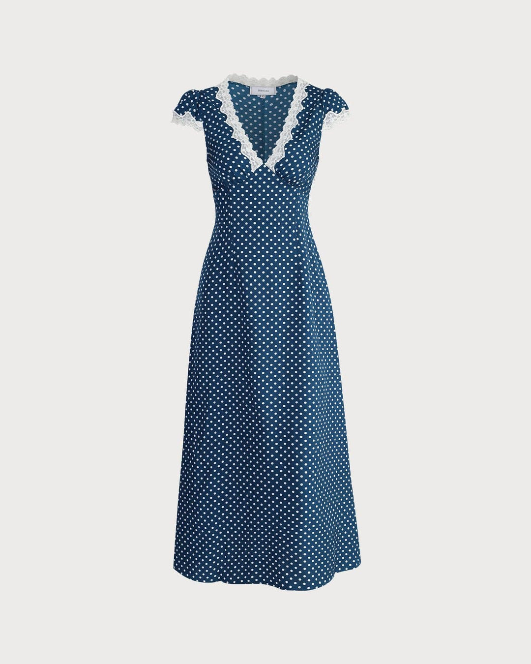 Emily – V-Neck Ruched Women’s Polka Dot Dress