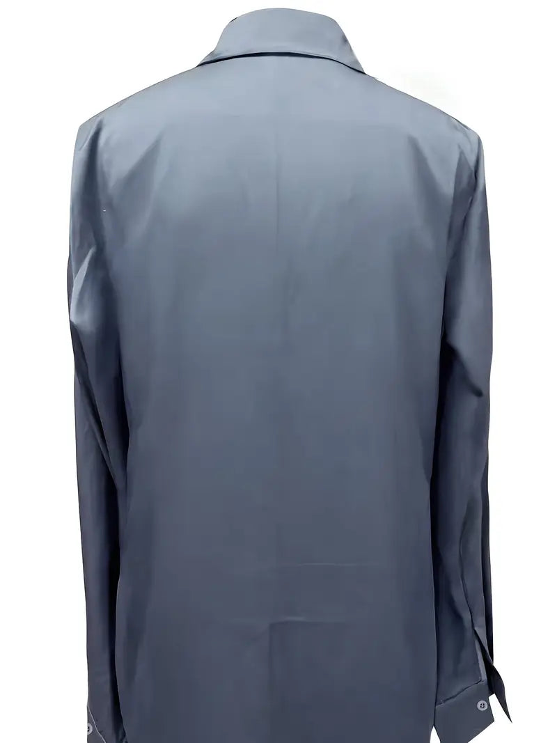 Jenel – Satin Women’s V-Neck Blouse