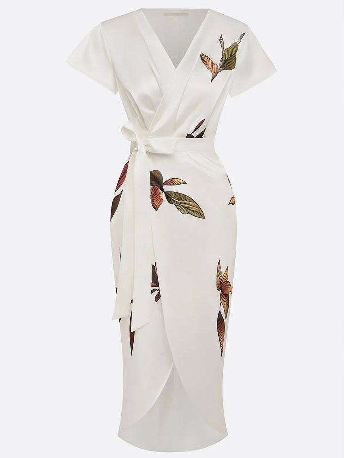 Celeste – Graceful Women’s Draped Midi Dress