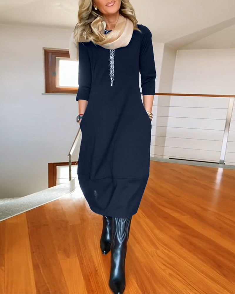 Julia – Elegant Long-Sleeve Women’s Dress