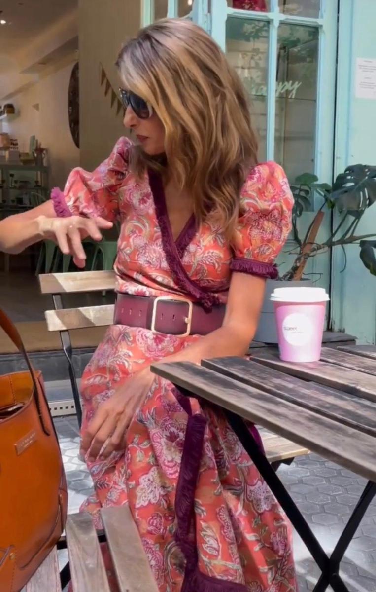 Giulia – Elegant Pink Short Sleeve Maxi Dress for Women
