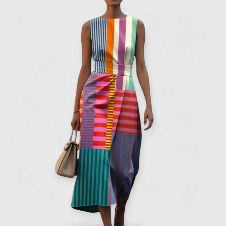 Sarah – Artistic Women’s Geometric Print Dress