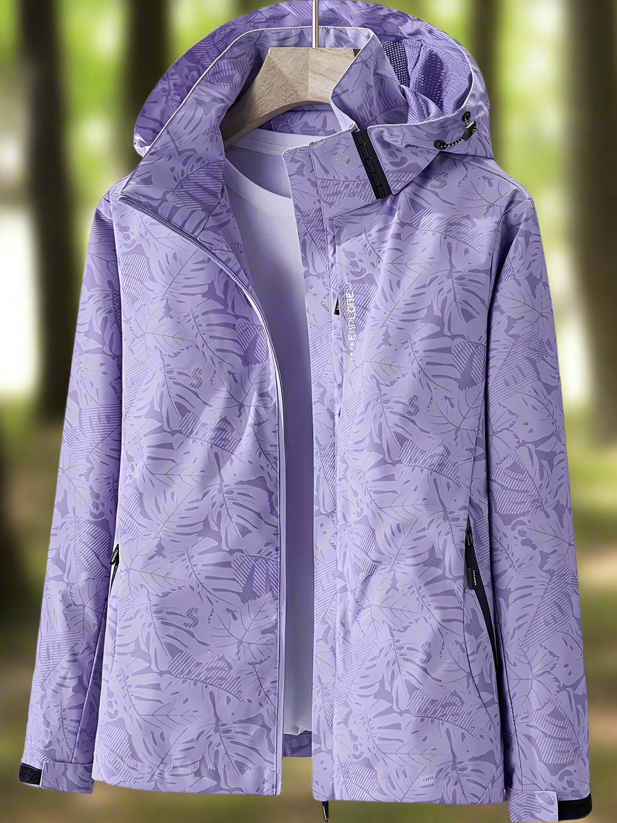 Lydia – Lightweight Women’s Waterproof Leaf-Print Jacket