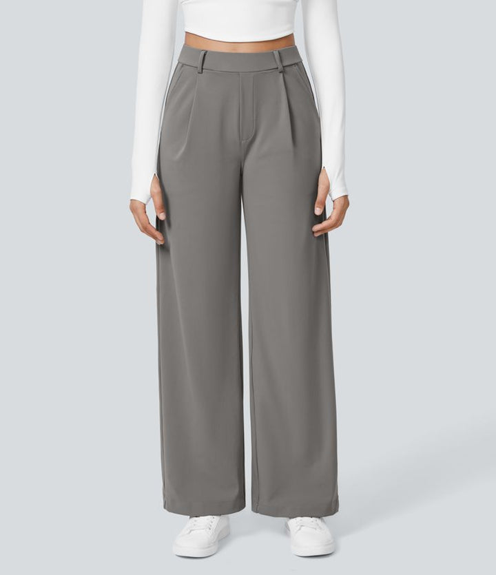 Ellie – High-Waist Women’s Tailored Trousers with Zip Pockets