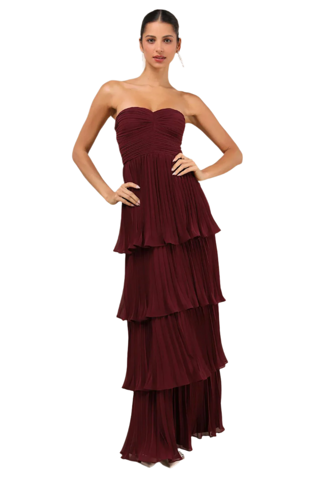 Piper – Women's Strapless Tiered Maxi Dress
