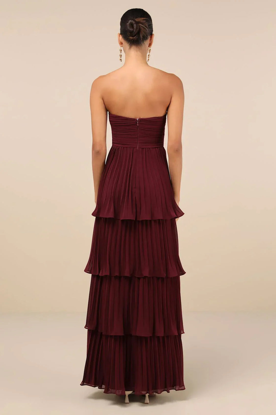 Piper – Women's Strapless Tiered Maxi Dress