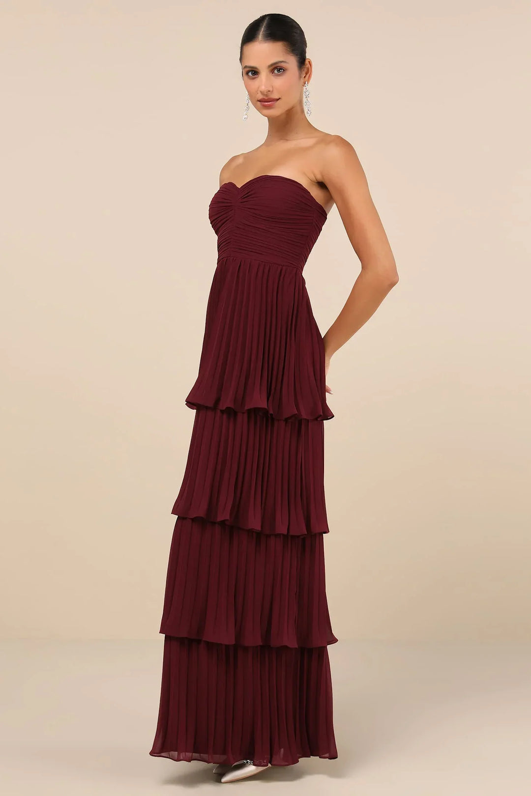 Piper – Women's Strapless Tiered Maxi Dress