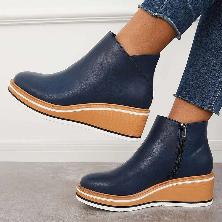 Anastassia – Women’s PU Leather Comfort Boots
