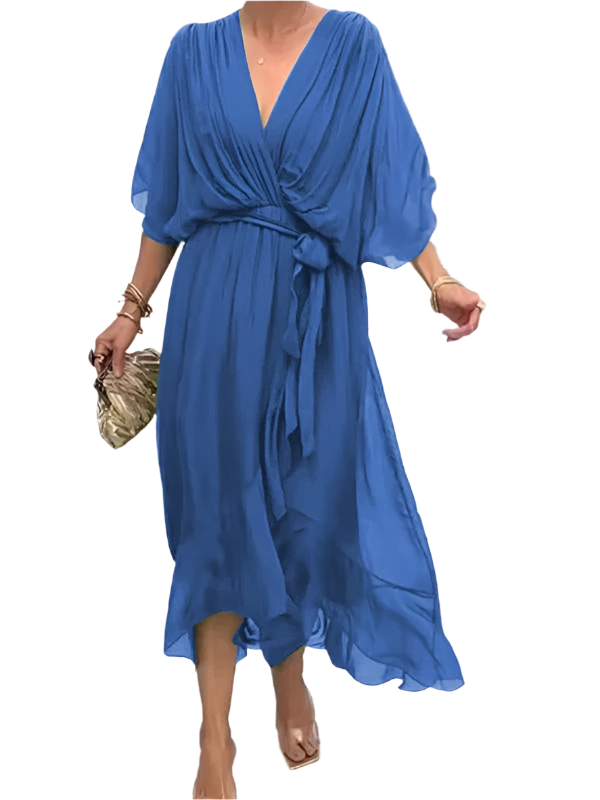 Gianna – Flowy V-Neck Women’s Chiffon Dress