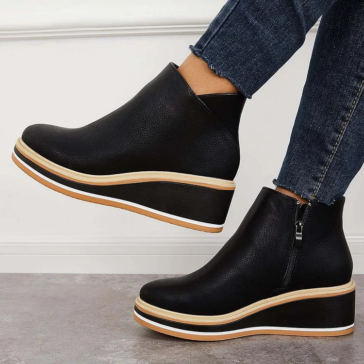 Anastassia – Women’s PU Leather Comfort Boots