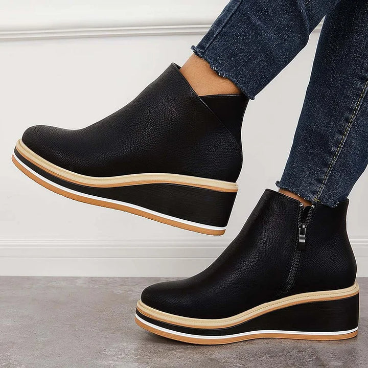 Anastassia – Women’s PU Leather Comfort Boots