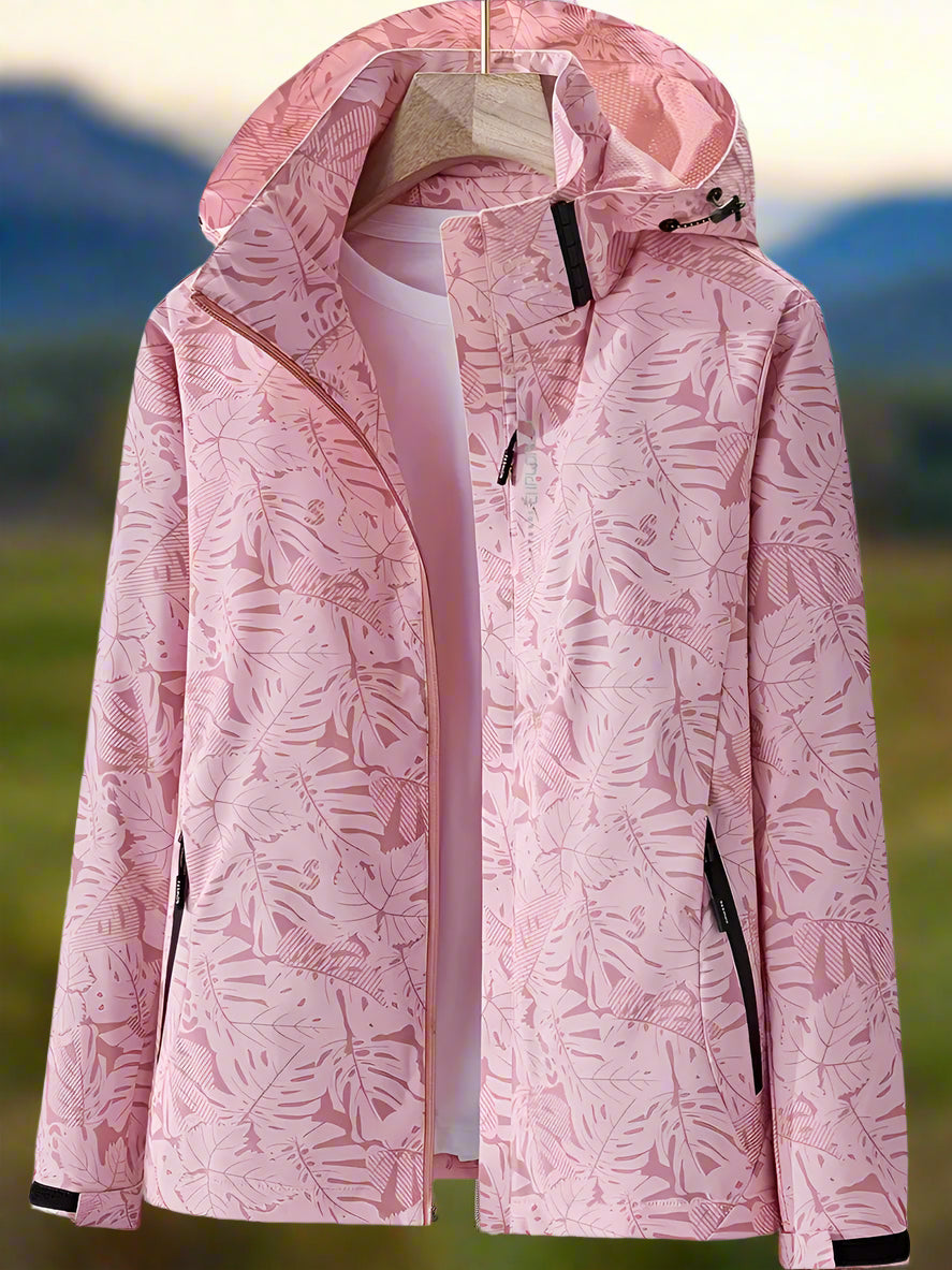 Lydia – Lightweight Women’s Waterproof Leaf-Print Jacket