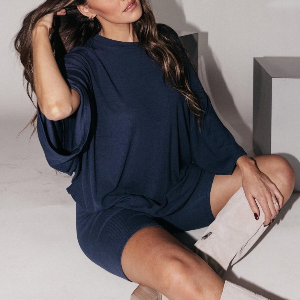 Gabrielle – Women’s Lounge Set with Biker Shorts