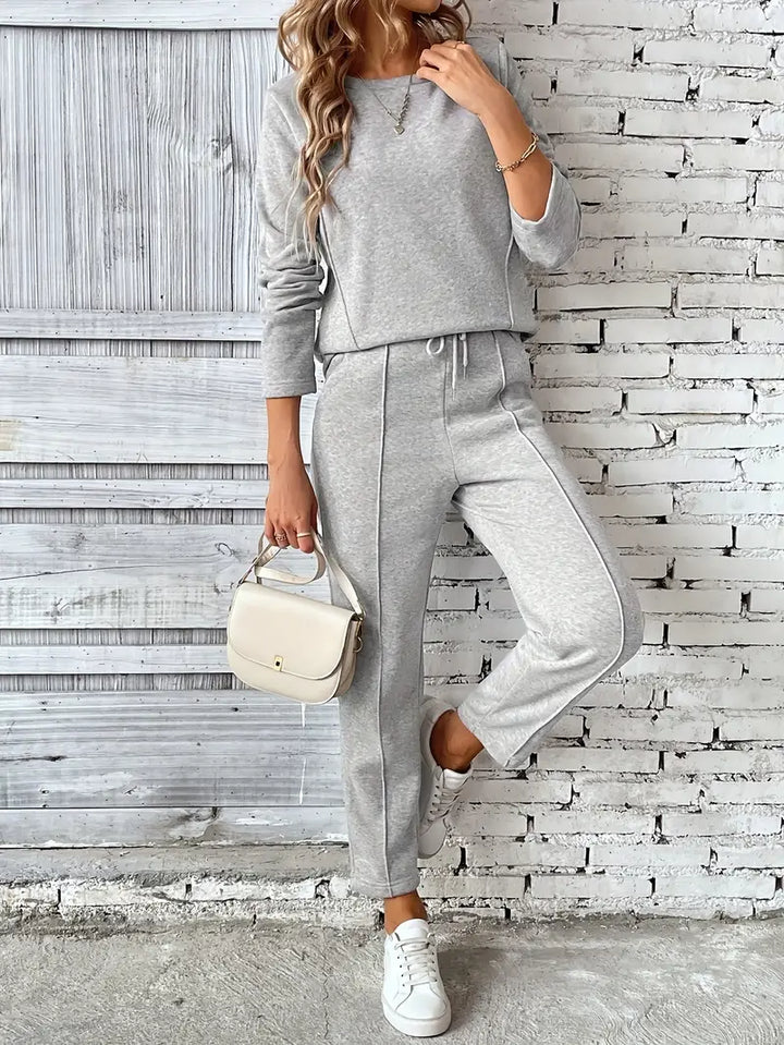 Gretchen – Women’s Cotton-Blend Two-Piece Loungewear Set