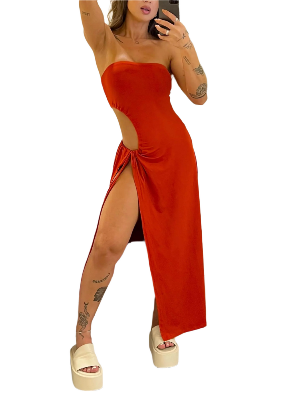 Meghan – Side-Cut Women’s Strapless Evening Dress