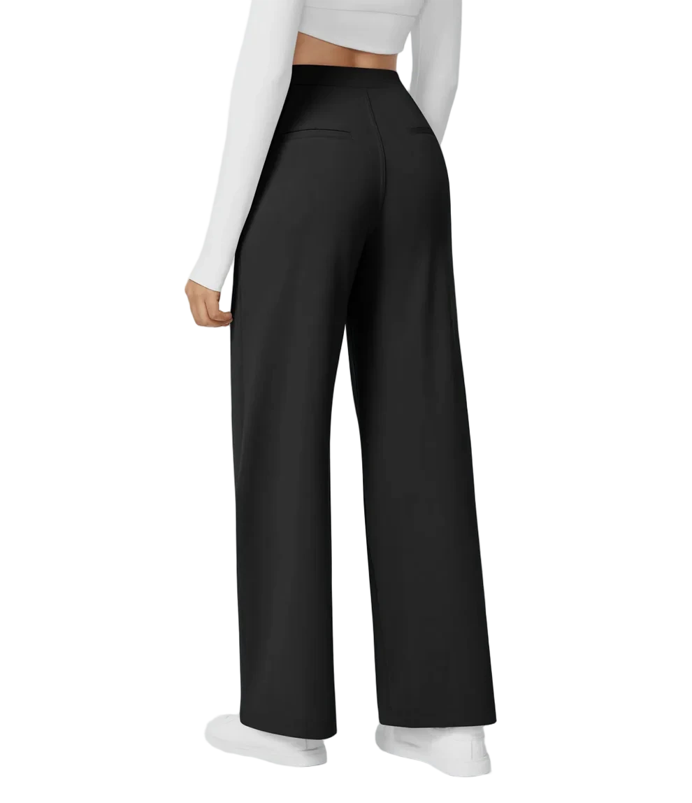 Ellie – High-Waist Women’s Tailored Trousers with Zip Pockets