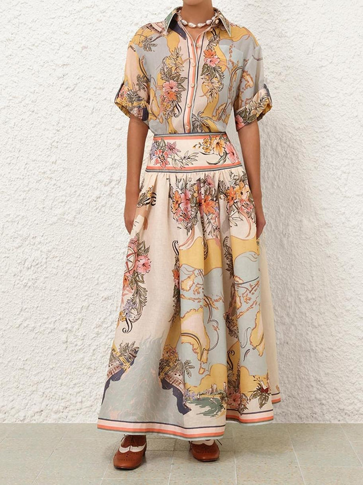 Lucy – Vintage-Inspired Women’s A-Line Skirt & Top Set