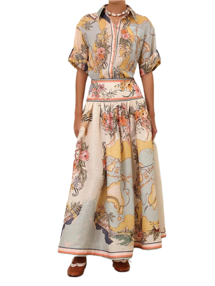 Lucy – Vintage-Inspired Women’s A-Line Skirt & Top Set