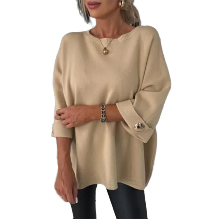 Elena – Knitted Half-Sleeve Women’s Sweater