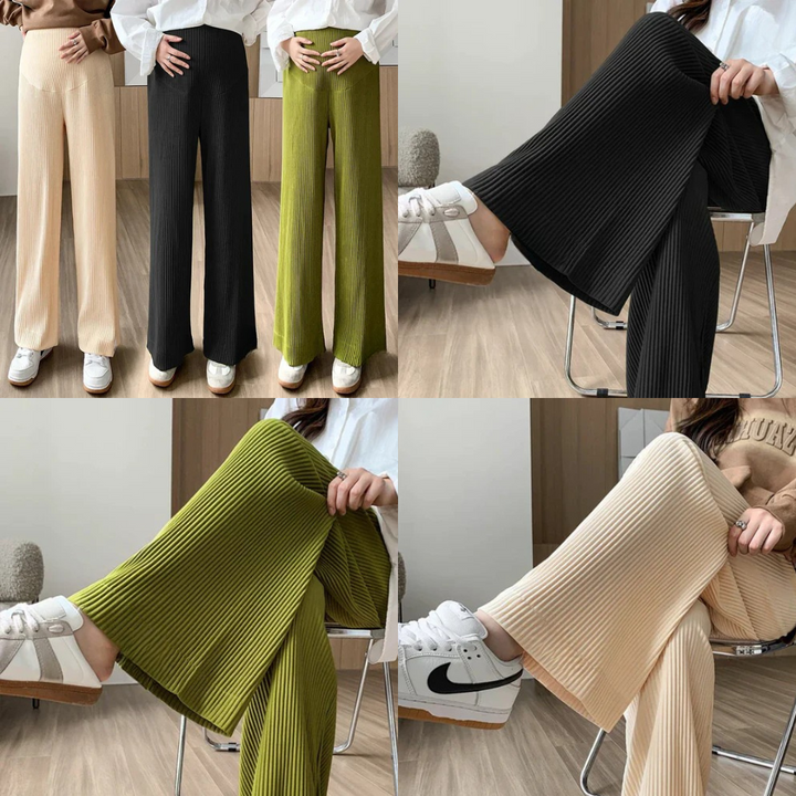 Emma – Ribbed Knit Maternity Pants for Women