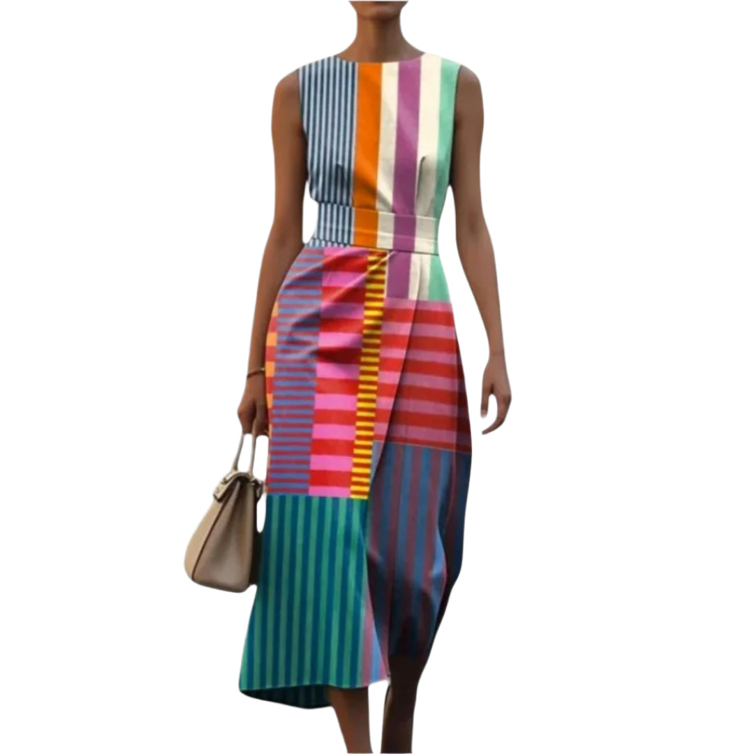 Raina – Flowing Women’s Geometric Print Dress