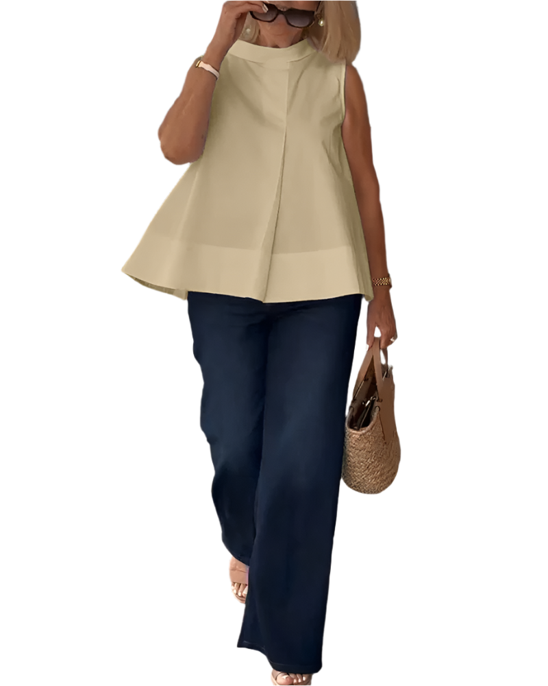 Dana – Sleeveless Solid Colour Blouse for Women