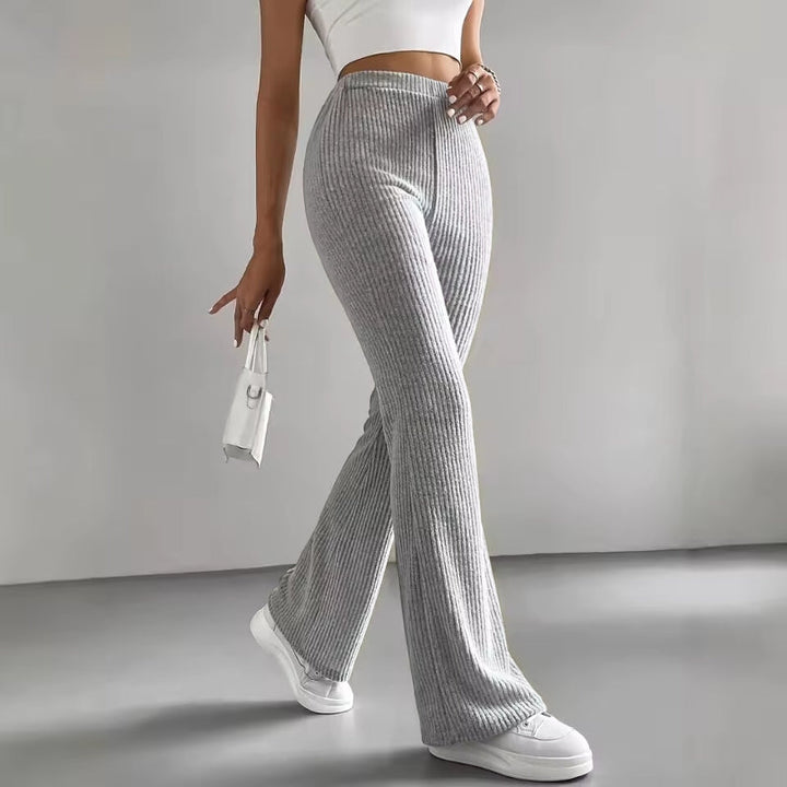 Acadia – Ribbed Knit Flare Pants for Women