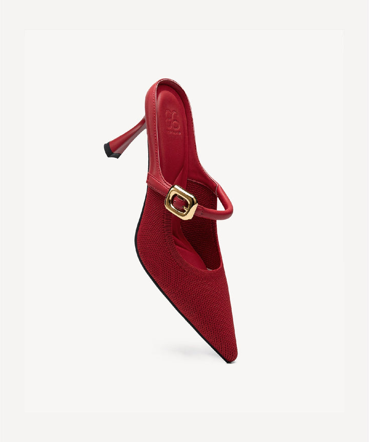 Julie – Sleek Pointed Toe Women’s Heeled Mules