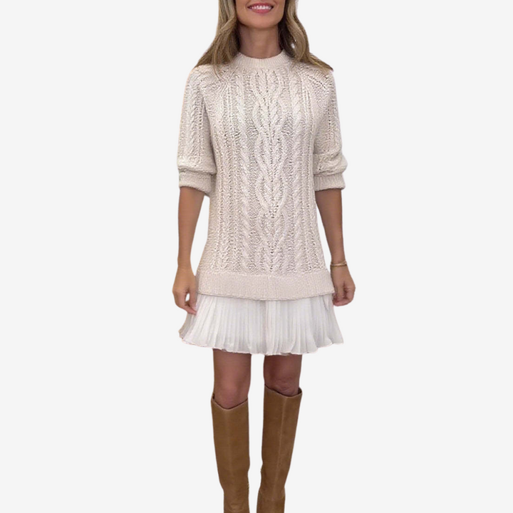 Flaire – Braided Knit Women’s Midi Dress