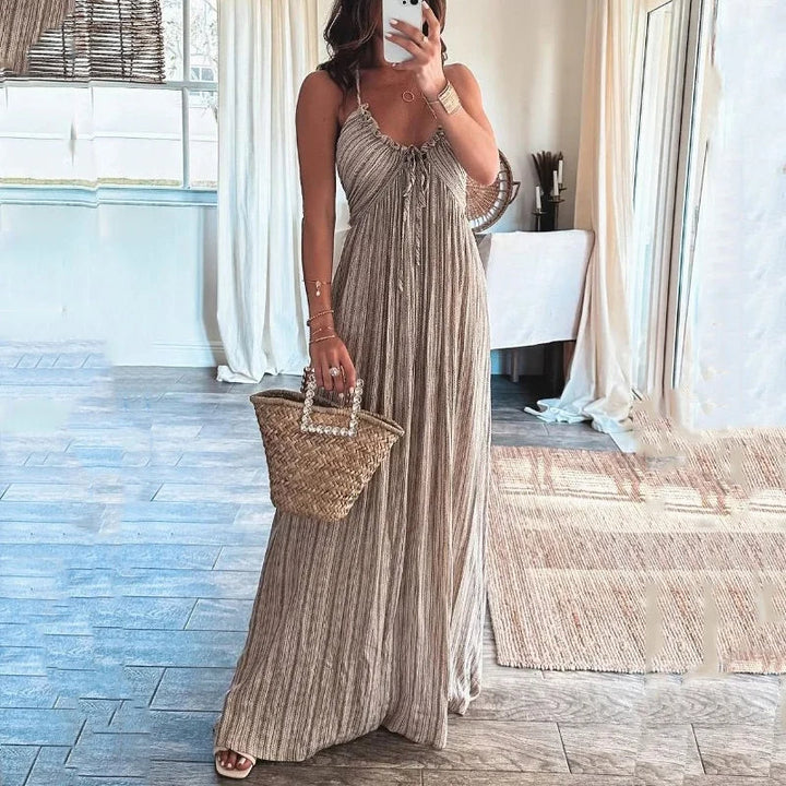 Lucía – Women’s Tie-Up Ruffle Summer Dress