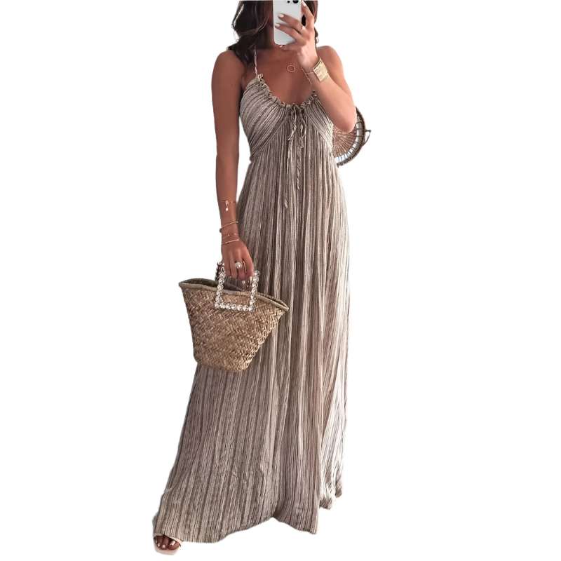 Lucía – Women’s Tie-Up Ruffle Summer Dress