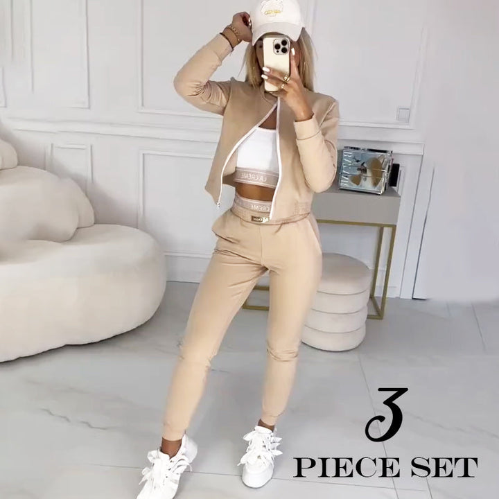 Amelia – Women's 3-Piece Zip-Up Tracksuit