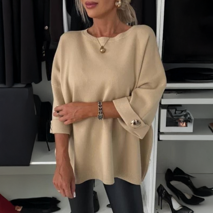 Elena – Knitted Half-Sleeve Women’s Sweater