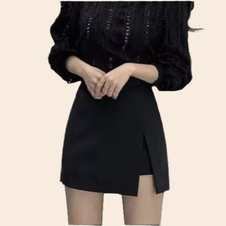 Linda – Irregular Side-Slit Women’s A-Line Mini Skort
