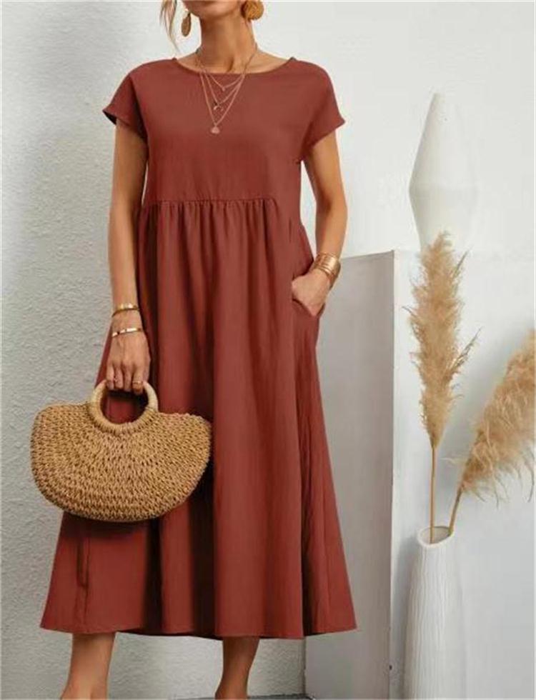 Camillia – Lightweight Soft Cotton Women’s Dress with Pockets