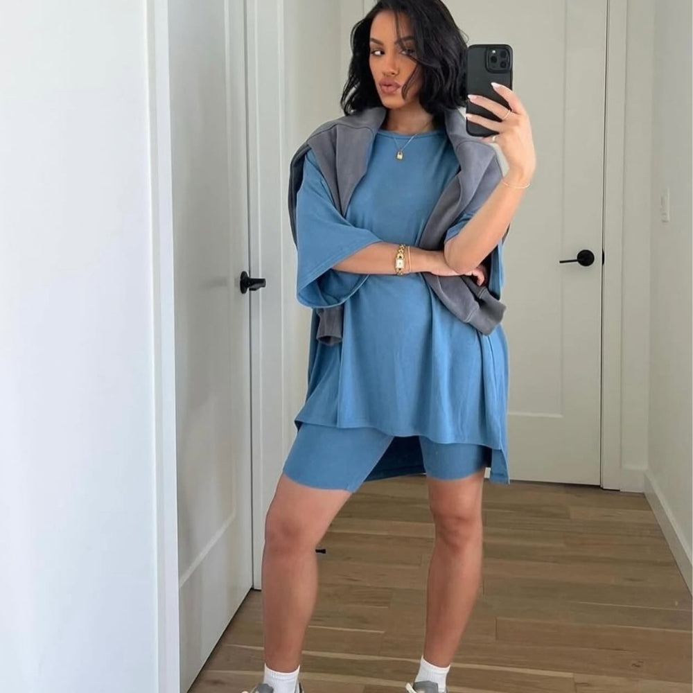 Gabrielle – Women’s Lounge Set with Biker Shorts