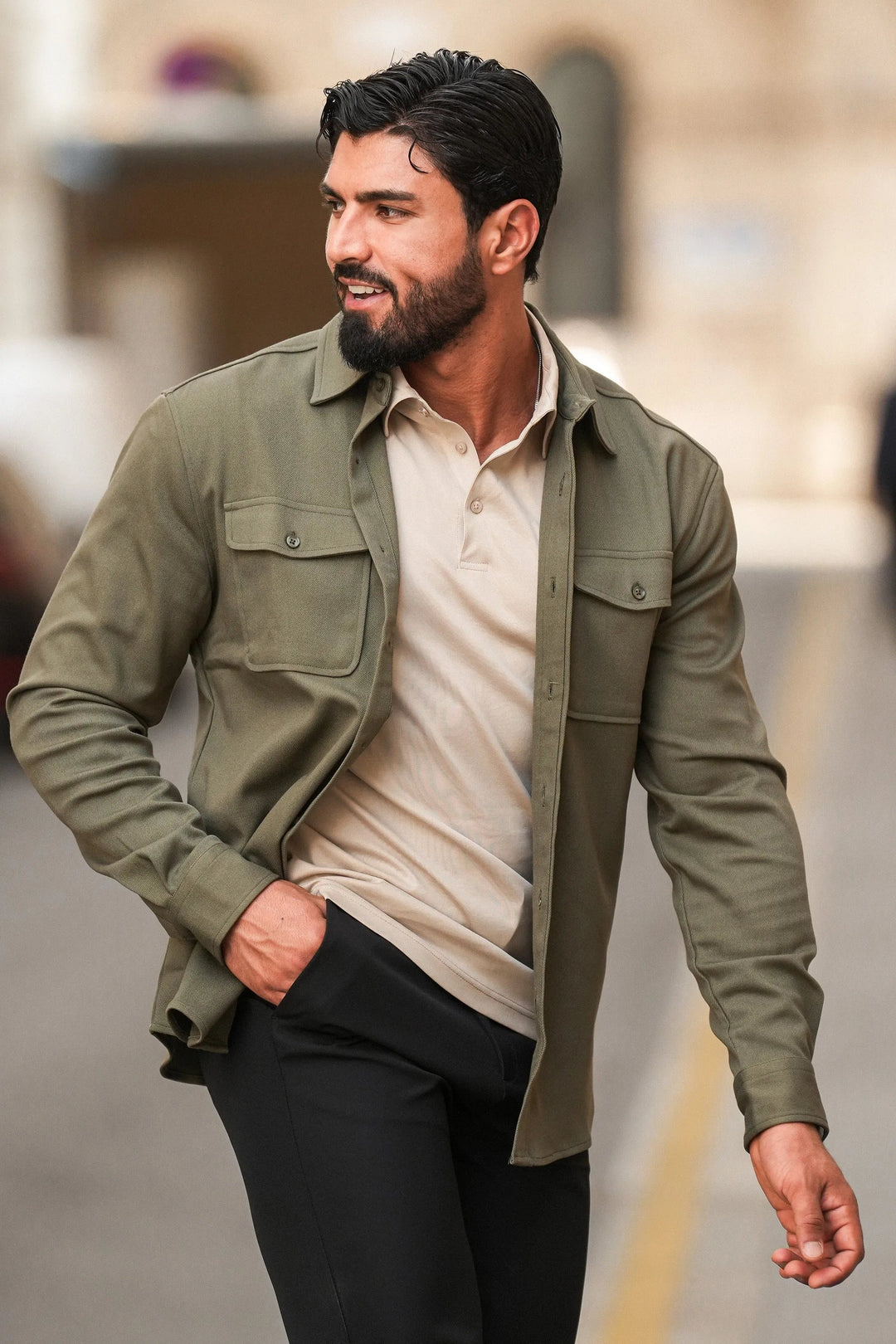 Leonardo – Men’s Relaxed-Fit Overshirt
