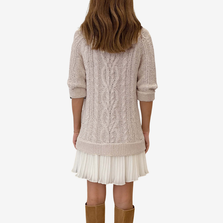 Flaire – Braided Knit Women’s Midi Dress