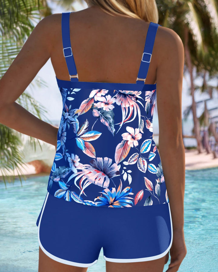 Vanessa – Patterned Women’s Backless Tankini Set