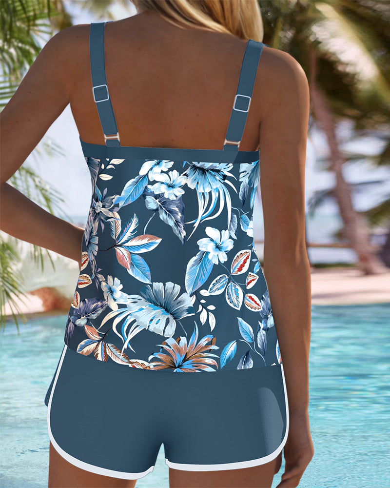 Vanessa – Patterned Women’s Backless Tankini Set
