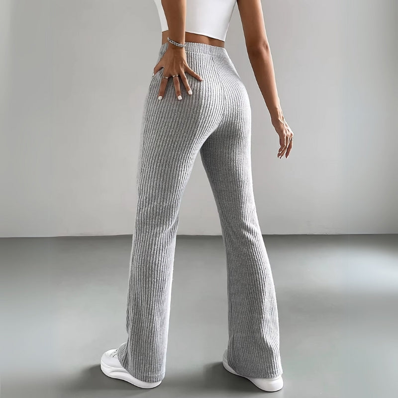 Acadia – Ribbed Knit Flare Pants for Women