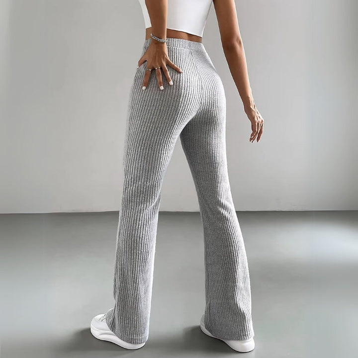 Acadia – Ribbed Knit Flare Pants for Women