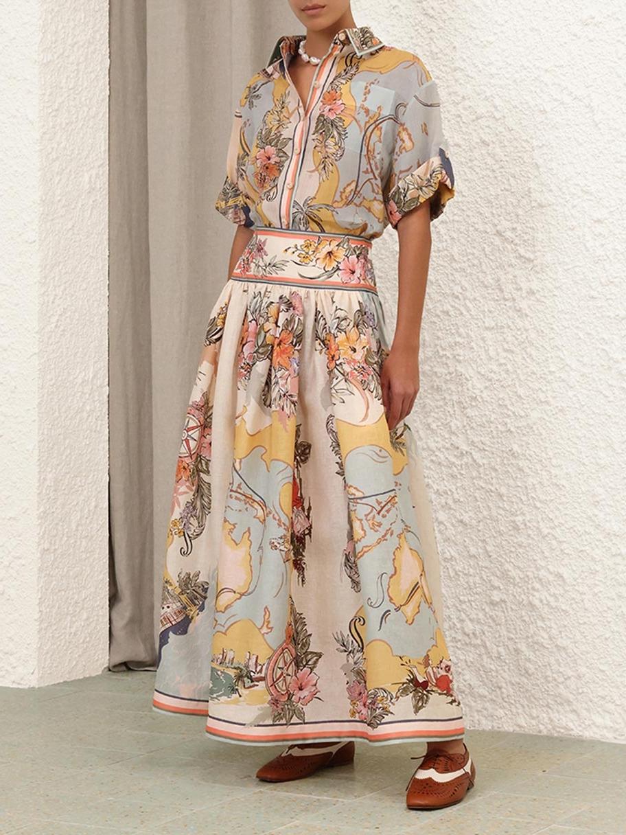 Lucy – Vintage-Inspired Women’s A-Line Skirt & Top Set