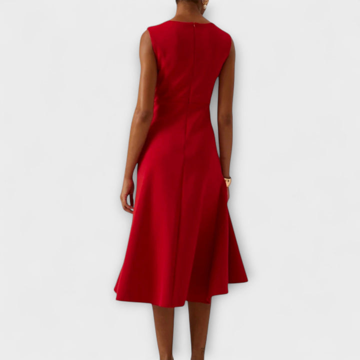 Coleen – Draped Asymmetric Women’s Midi Dress